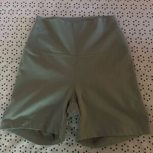Women's Light Olive Green Legging Shorts
